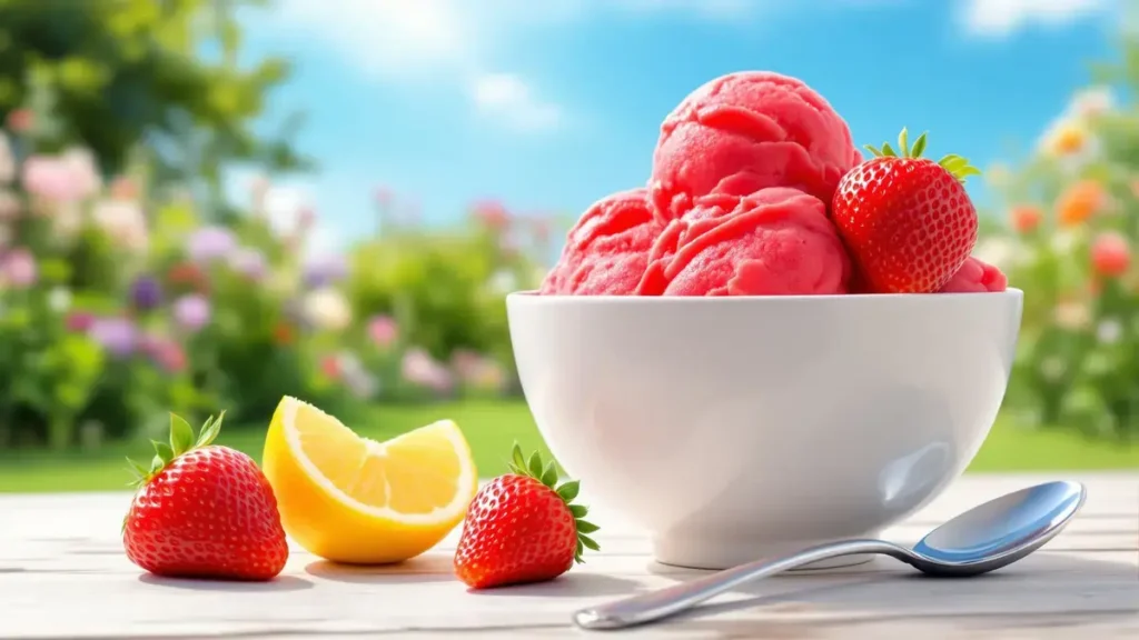 Ontdek hoe je een heerlijke aardbeien-sorbet zonder ijsmachine maakt voor een verfrissende zomer